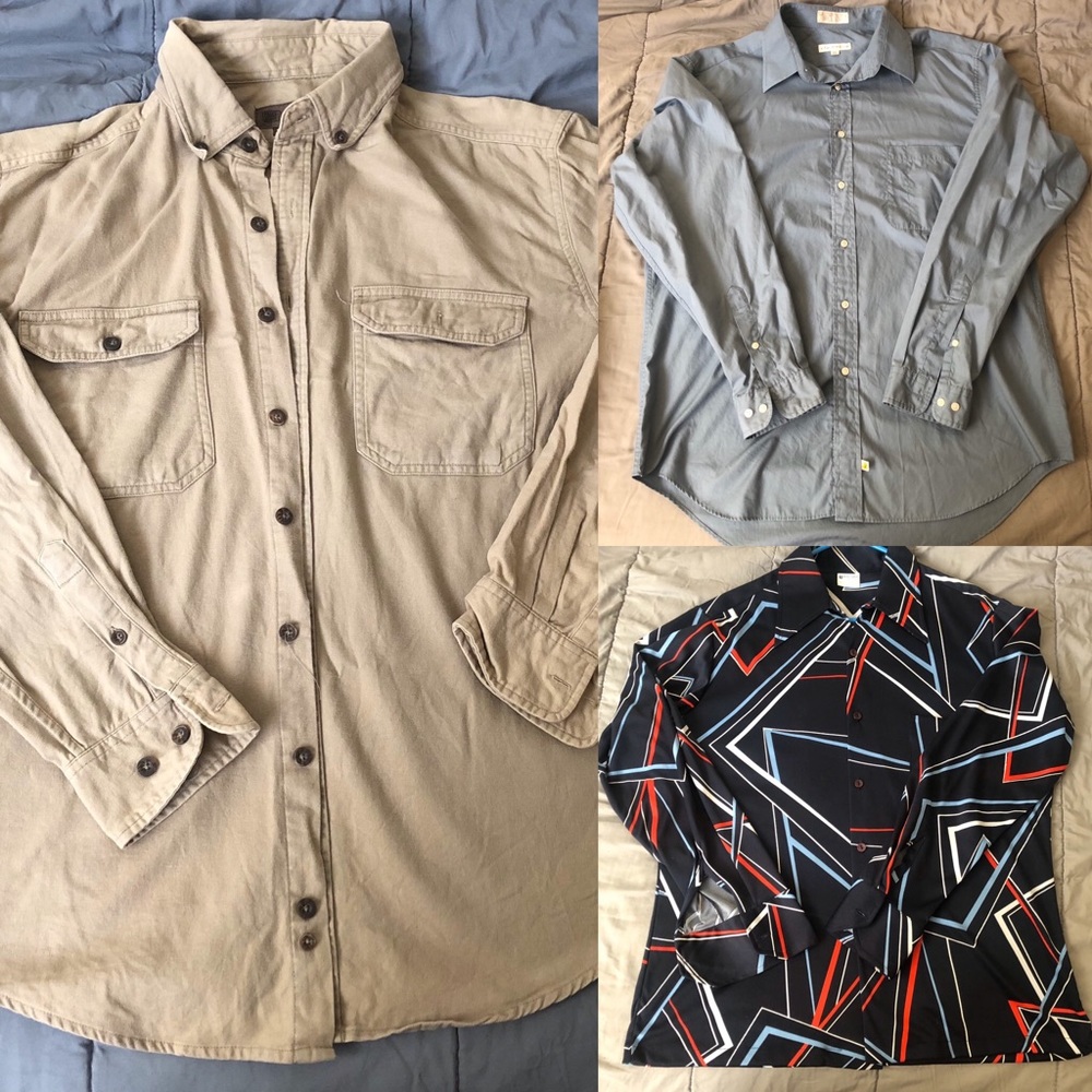 Vintage Designer Bundle Men long sleeve shirt sz L